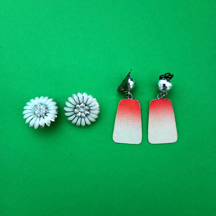 Клипсы винтажные, бижутерия