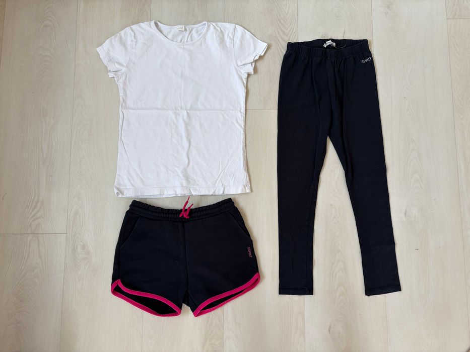 zestaw WF 152/158 koszulka Next spodenki Esprit gratis legginsy Esprit