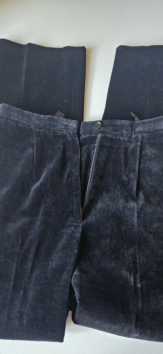 Spodnie aksamitne czarne