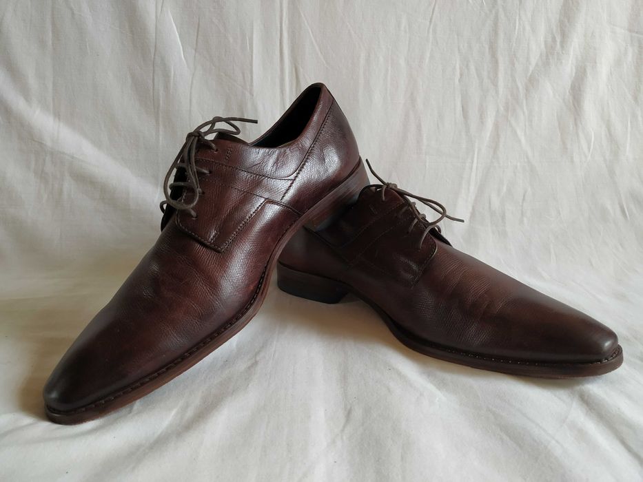 Туфли/Дерби/Броги/Оксфорды кожаные мужские "Bugatti" Размер 46