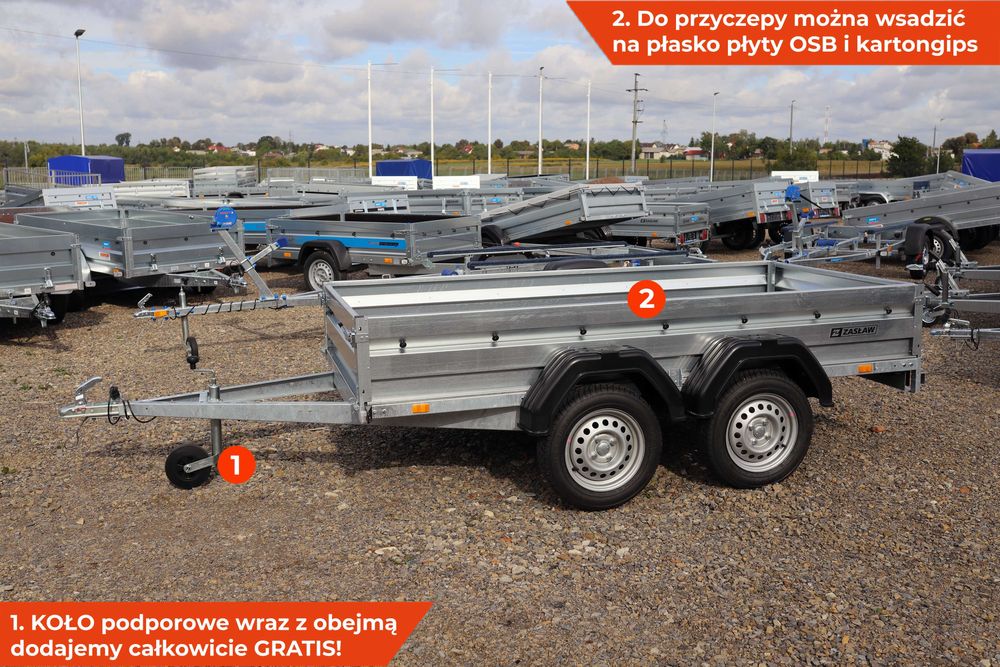 PROMOCJA Nowa przyczepka samochodowa Zasław 265T 265 x 132 x 35