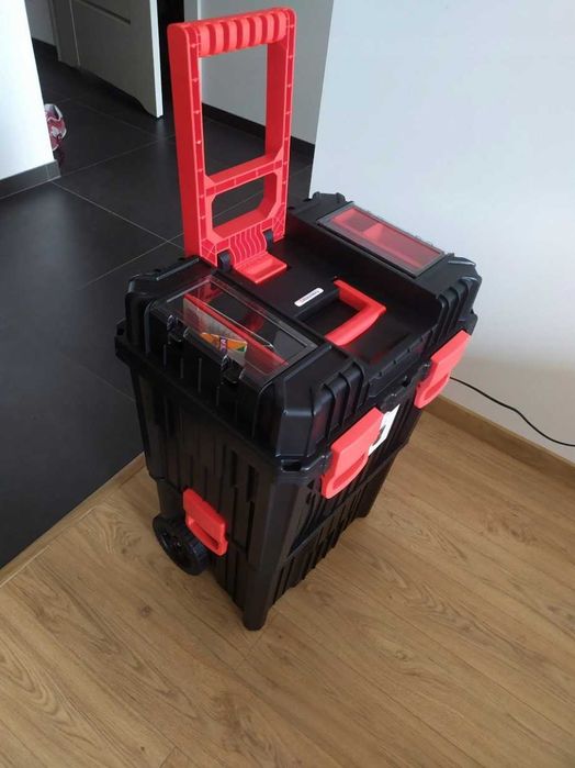 Nowa Mocna XXL 3w1 Skrzynka Narzędziowa Na Kółkach Budowa Garaż+GRATIS