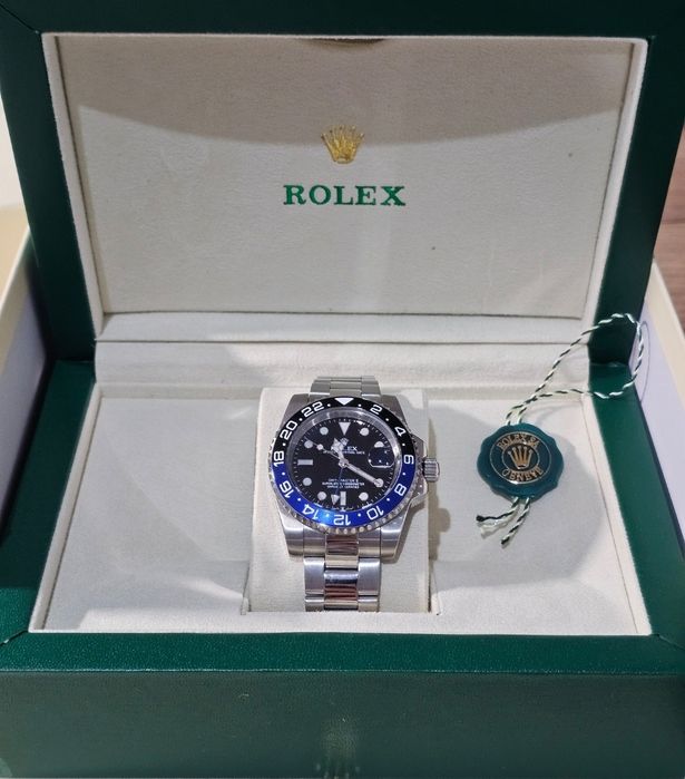 Zegarek męski gmt batman rolex master 2 srebrny niebieski