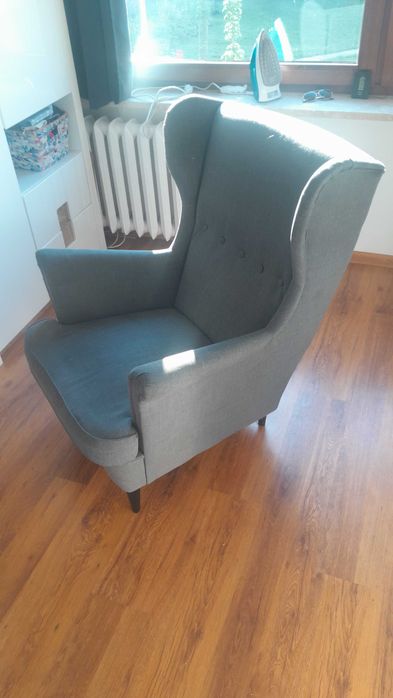 Fotel uszak IKEA szary BDB stan