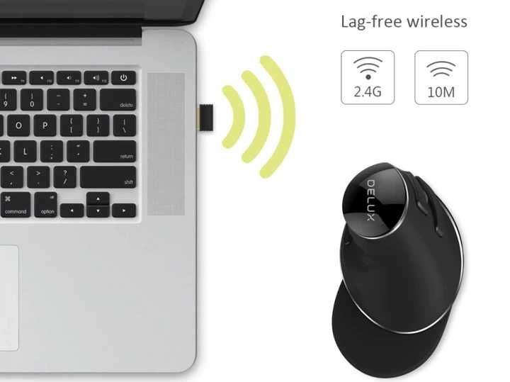 Вертикальна ергономічна мишка Delux  M618 PLUS