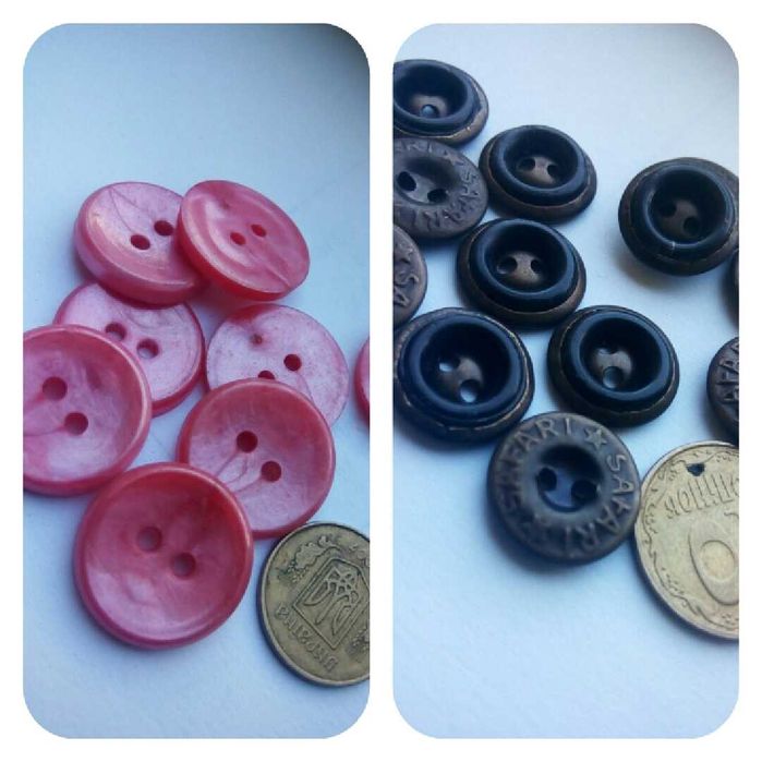 Продам пуговицы, 2 вида, новые, 20 грн/100шт.