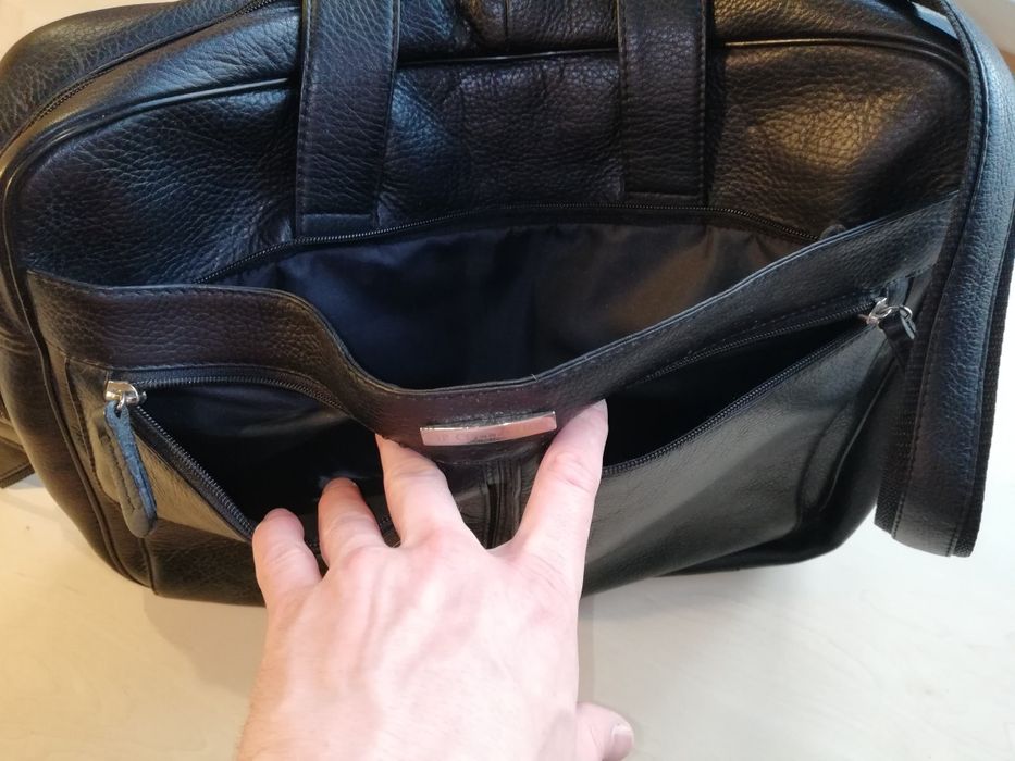 Діловий портфель-сумка з натуральної шкіри 40х30х10 см