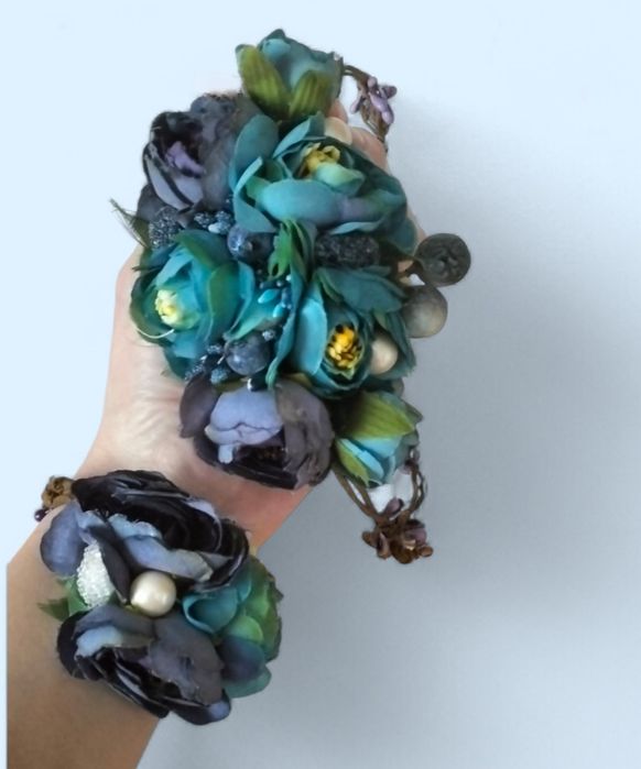 Ободок  на  голову + браслет.