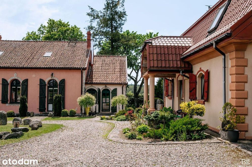 Klimatyczna posiadłość, 2 budynki, staw, Mazury