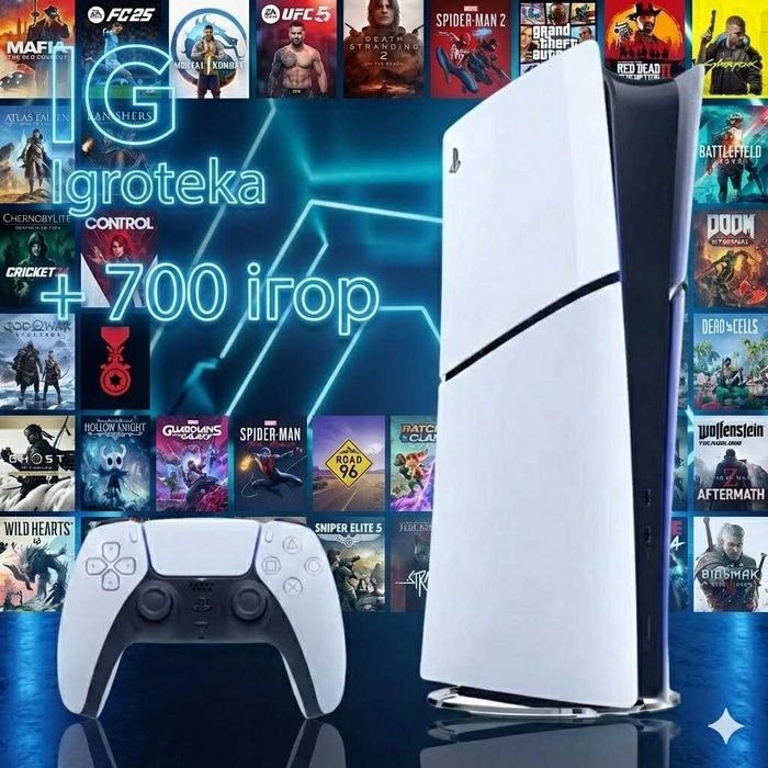 Sony PS5 Slim Digital 825GB | 700 ігор | Повний комплект