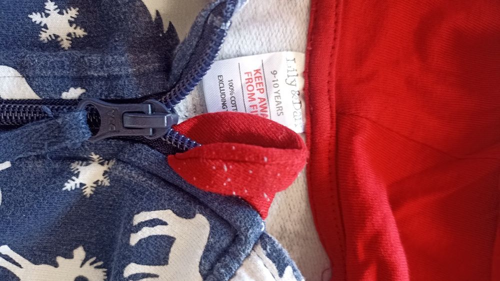 Bawełniana świąteczna piżamka jednoczęściowa Lily&Dan rozmiar 4 lata