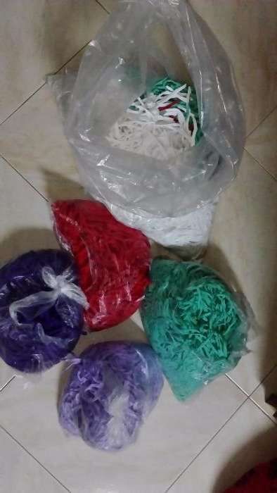 Several bags with yarn, canvases, and needles64584987065986121