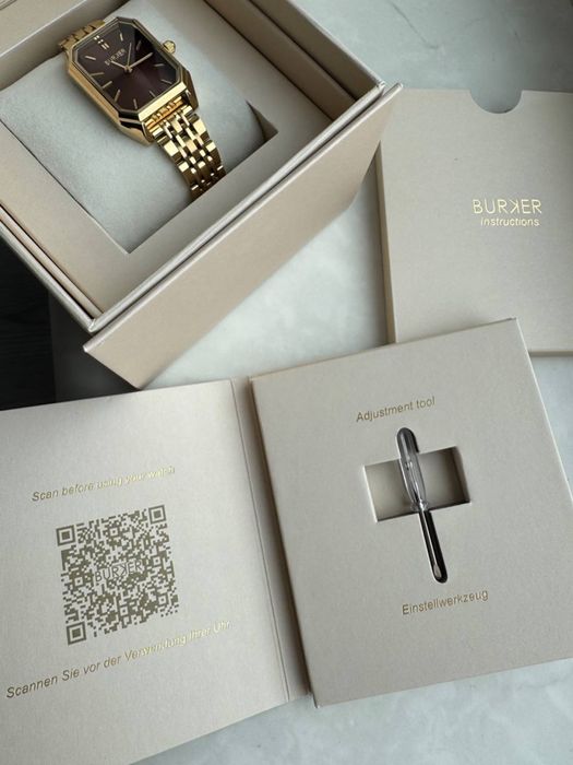 Годинник burker isabell gold burgundy бургунді оригінал