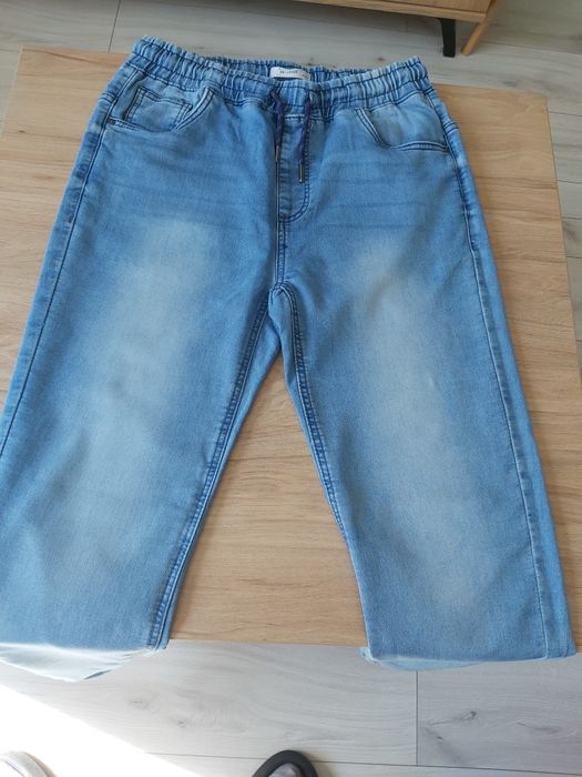 Spodnie jeansowe joggers cienkie 170 cm
