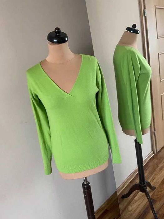 S m wiosenny zielony neon tatuum sweter lekki
