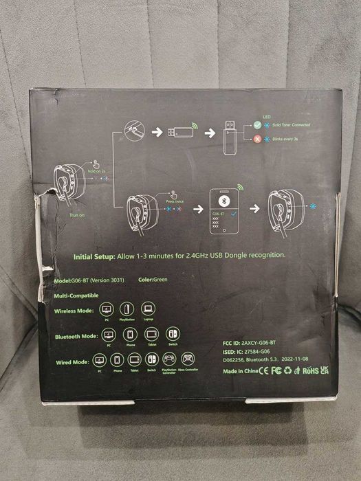 Ігрова бездротова гарнітура NUBWO G06 — геймерські блютуз навушники