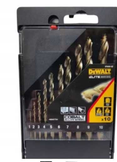 Wiertła kobaltowe  Cobalt 10 SZT. DEWALT Nowe