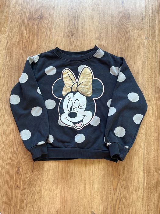 Bluza ocieplana grafitowa Myszka Minnie dla dziewczynki, roz. 122/128