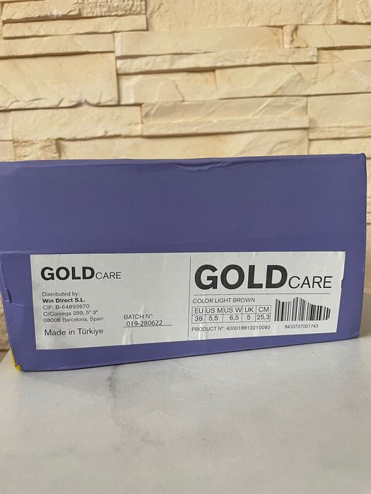 Półbuty Derby unisex GOLD CARE HENRI – brązowe – rozmiar 38
