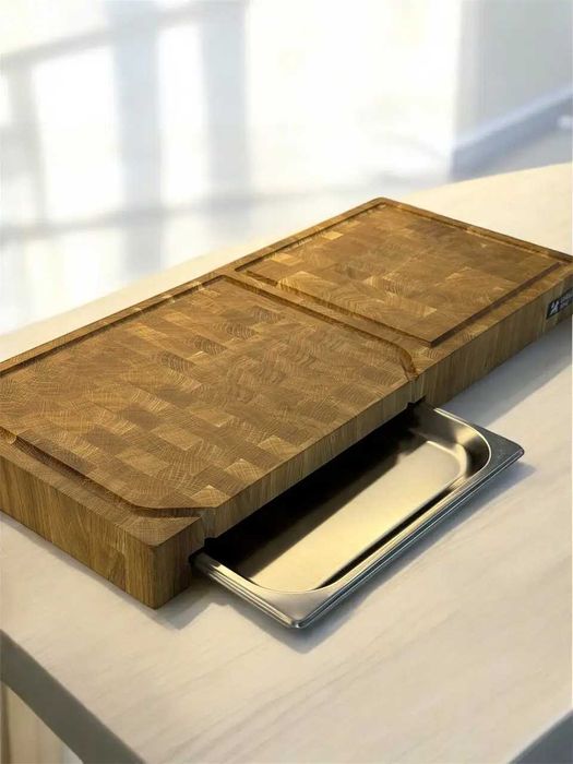 Дошка обробна торцева подвійна з піддоном Gorillas BBQ DS56