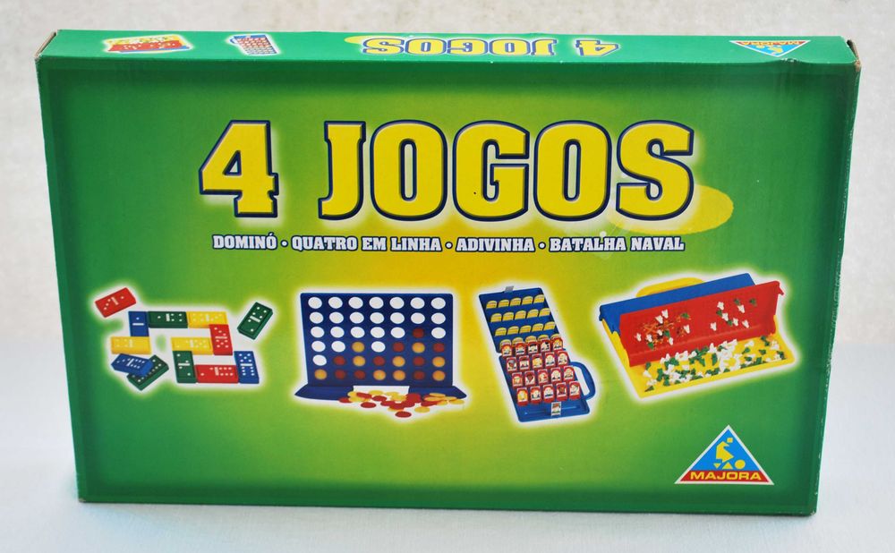 4 Jogos Majora – Dominó / 4 em linha / adivinha / Batalha naval