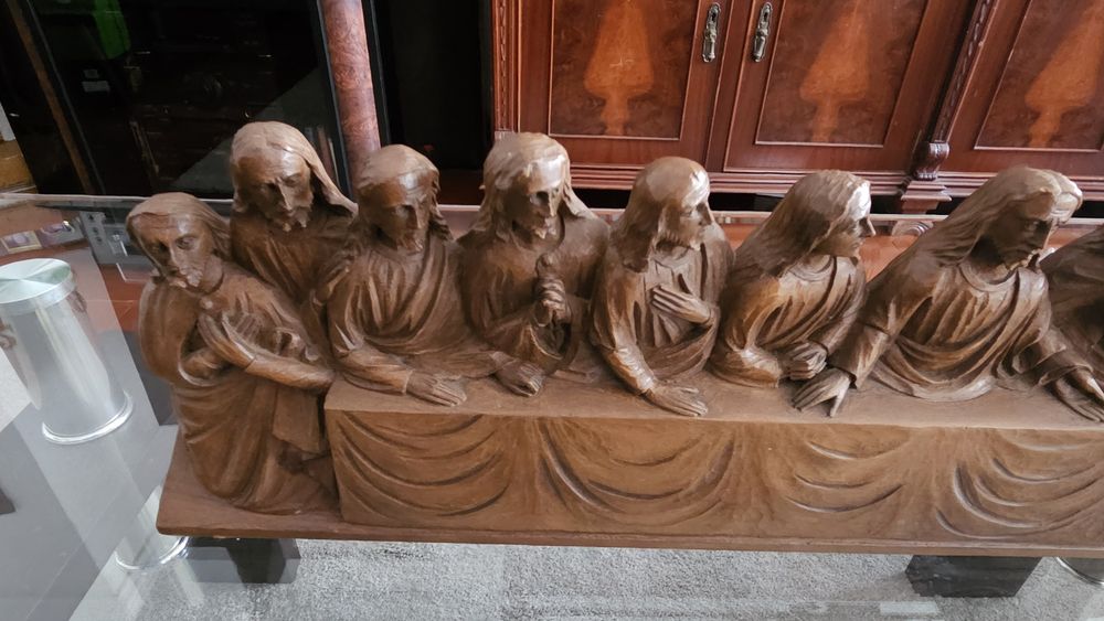 Última Ceia - Escultura em Madeira