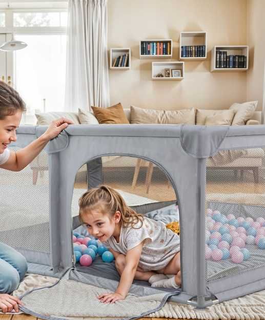 4w1 XXL Kojec Dla Dzieci 140x140cm Plac Zabaw Suchy Basen + GRATISY