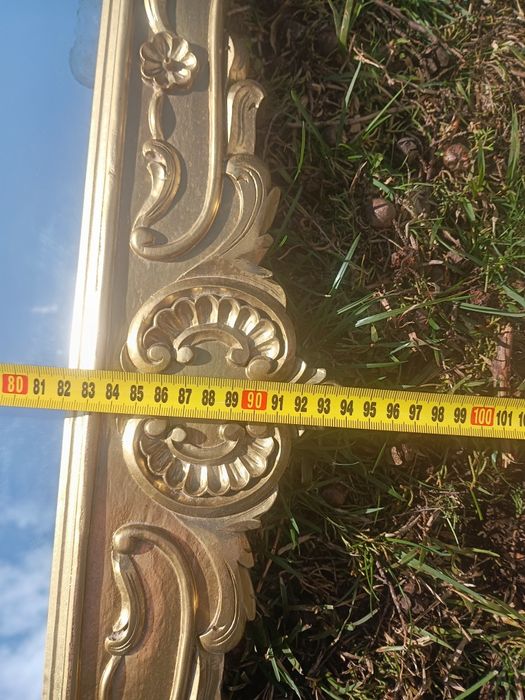 Espelho decorativo retangular, moldura talha dourada de estilo clássic