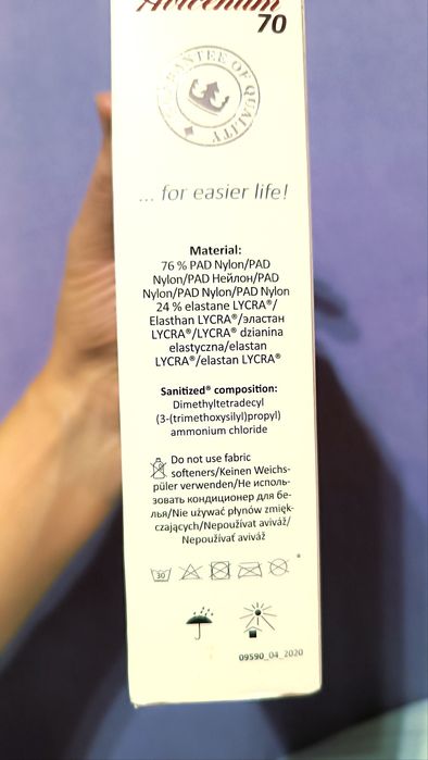 Rajstopy przeciwżylakowe dla kobiet w ciąży Aries avicenum 70 den M