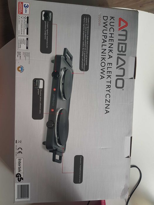 ambiano kuchenka elektryczna dwupalnikowa nowa