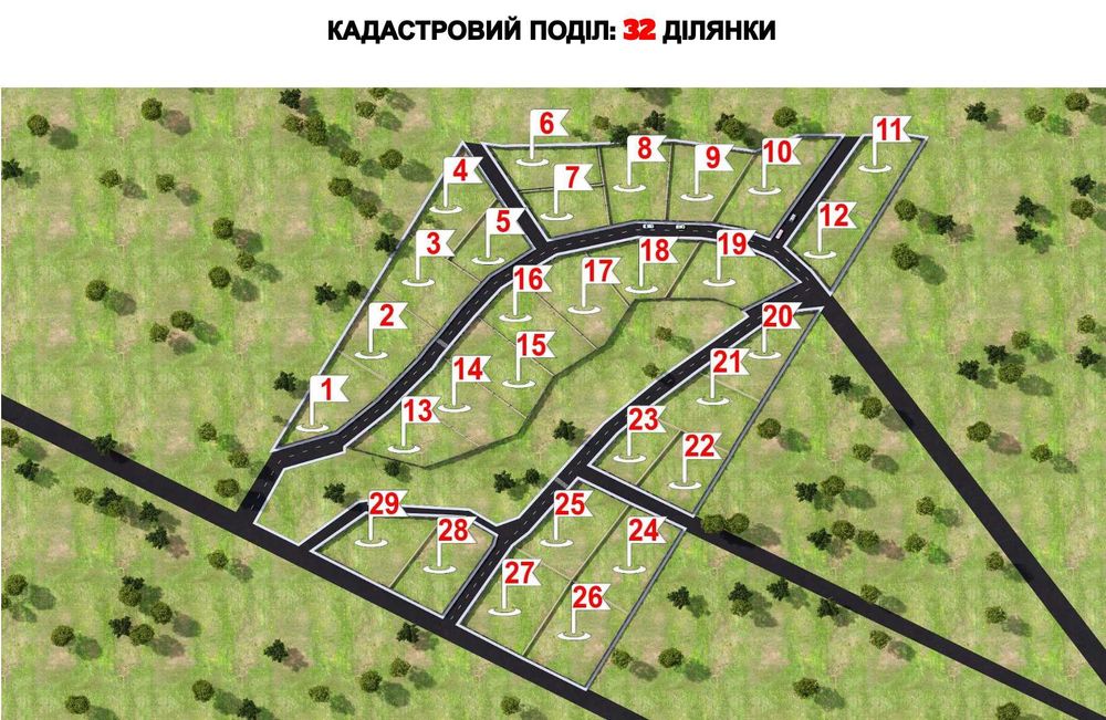 Продаж ділянки під інвестицію/котеджне містечко в мальовничому місці