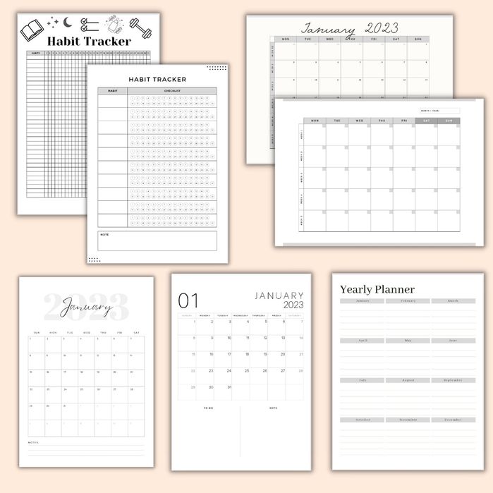 Planner agenda bloco secretária A5 2023