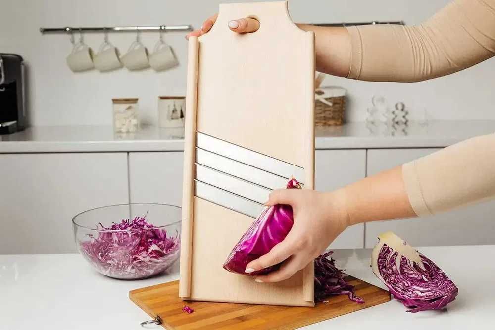 Деревянные шинковки терки для капусты и нарезки овощей 2/3/4 лезвия