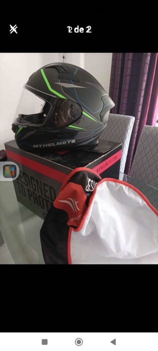 Capacete mota Mthelmet a estrear ,fibra de vidro e 3 calotas: Tam M