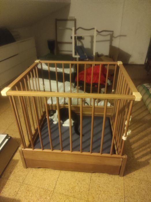 Parque bebé de madeira - baby box