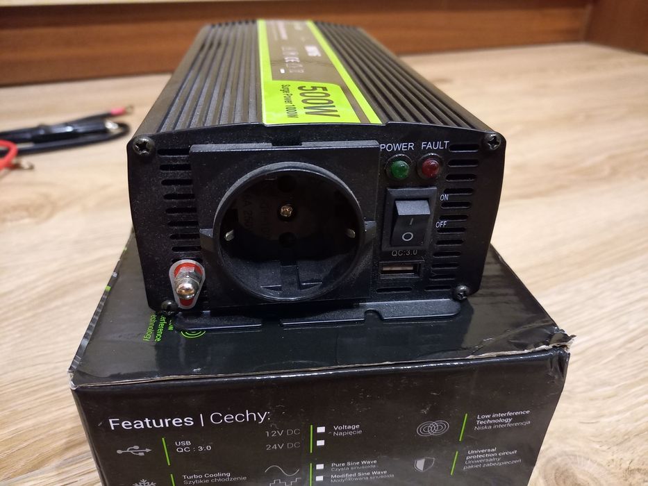 Інвертор Green Cell 12V-230V 500/1000W INV16