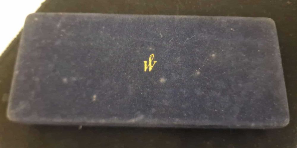 Caneta de Tinta Permanente Waterman Paris — Canelada, Banhada a Ouro, Aparo 18K Maciço — Com Caixa Original