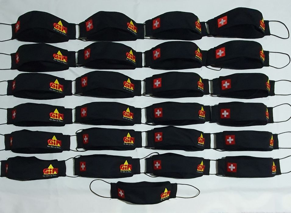 Máscaras personalizadas bordadas