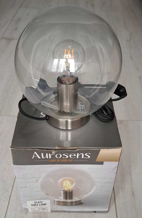 Szklana lampa indriustrialna Aurosens