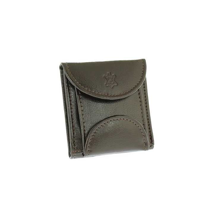 Portfel z 2  męski ze skóry naturalnej bilonówka banknotówka brązowy