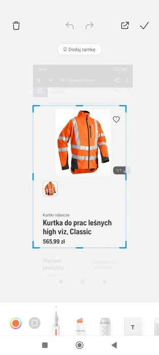 Kurtka do prac leśnych high viz, Classic r 50/52