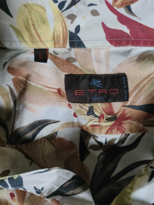 Etro Milano Hawajska Koszula z kwiatami - L