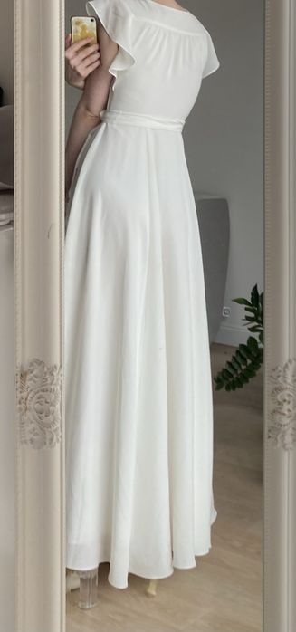 biała maxi sukienka ślubna mint&berry 34