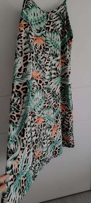 Vestido comprido de verão estampado tamanho S. Usado