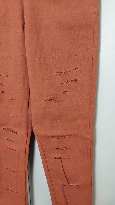 Legginsy damskie z dziurami, koronką S/M