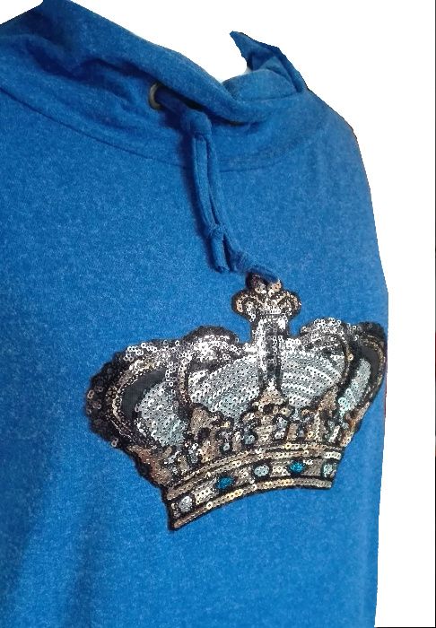 Bluza tunika niebieska tunika tuba NOWA cekiny 48 + GRATIS