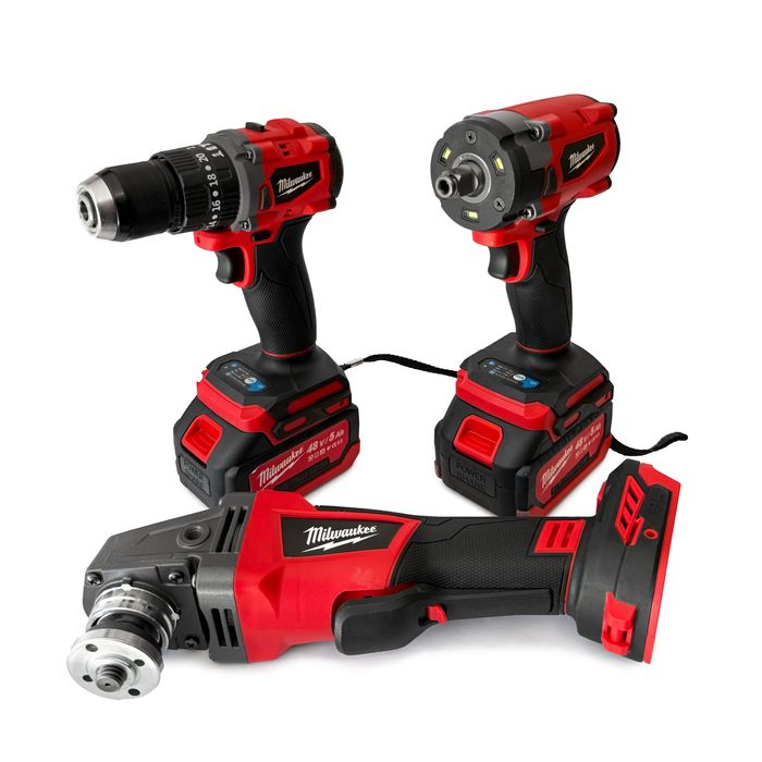 Milwaukee SET3 - набір 3 в 1 - шуруповерт + болгарка + гайковерт