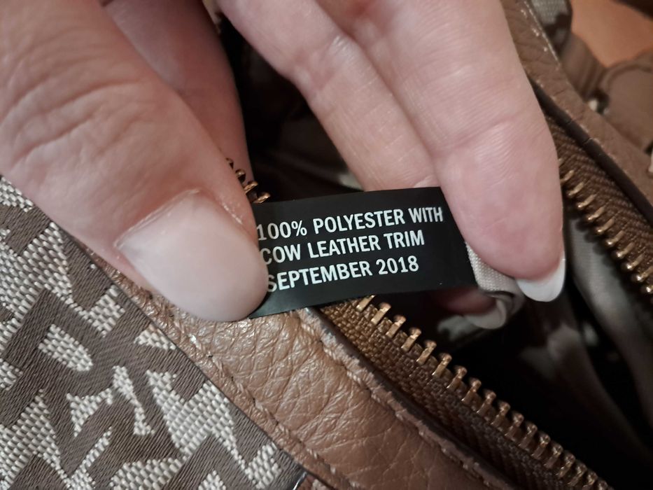 Сумка з текстилю та шкіри DKNY