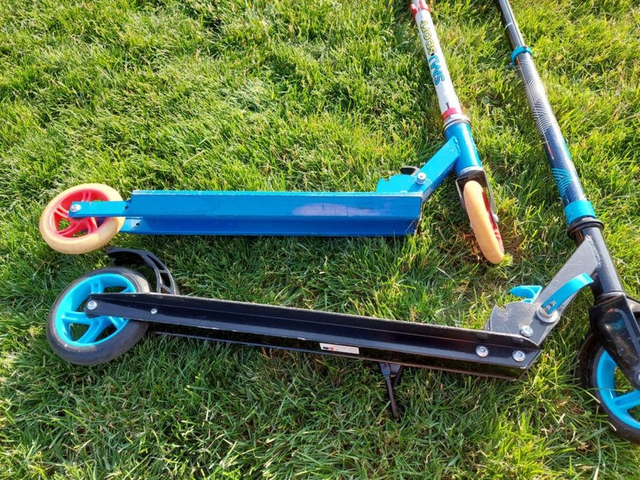 HULAJNOGA składana SMJ SPORT HT-125 ALU niebieska