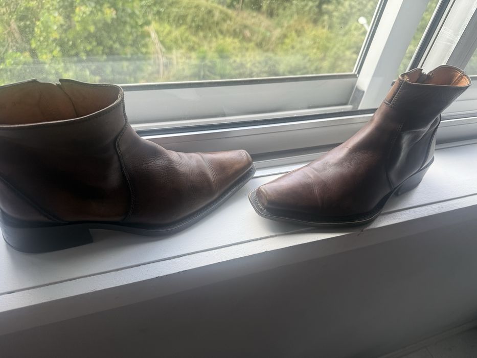 Botas texanas em pele genuina